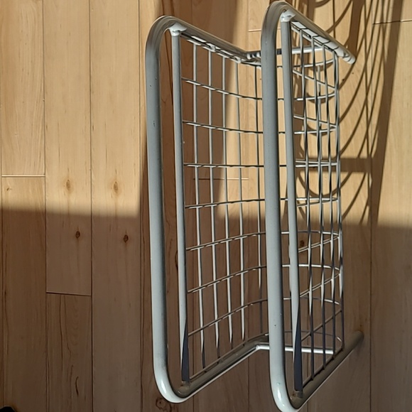 Vintage 80's post-modern metal magazine rack - Picture 2 of 8